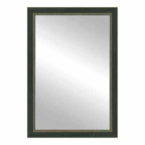 Timeless Frames 24 x 37 in. Dara Framed Mirror Black & Silver 55373